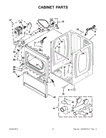 02 - Cabinet Parts parts for Whirlpool Dryer 7MWGD5700BC0 / from AppliancePartsPros.com
