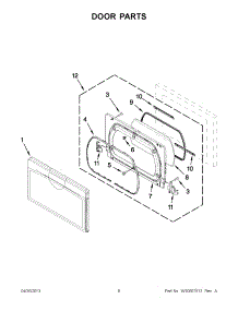 04 - Door Parts parts for Whirlpool Dryer 7MWGD5700BC0 / from AppliancePartsPros.com