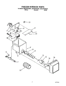 05 - Freezer Interior parts for Whirlpool Refrigerator 8ED22PWXAN01 / from AppliancePartsPros.com