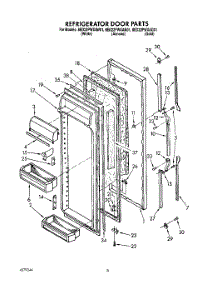 06 - Refrigerator Door parts for Whirlpool Refrigerator 8ED22PWXAN01 / from AppliancePartsPros.com