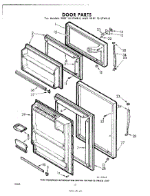 10 - Door parts for Whirlpool Refrigerator 9EET151JTWR0 / from AppliancePartsPros.com