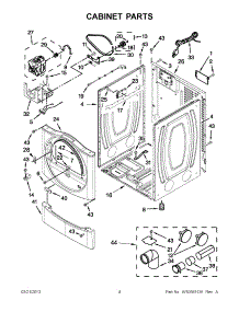 02 - Cabinet Parts parts for Whirlpool Dryer 7MWGD9150XW3 / from AppliancePartsPros.com