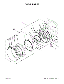 04 - Door Parts parts for Whirlpool Dryer 7MWGD9150XW3 / from AppliancePartsPros.com