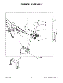 05 - Burner Assembly parts for Whirlpool Dryer 7MWGD9150XW3 / from AppliancePartsPros.com