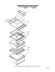 04 - Refrigerator Shelf parts for Whirlpool Refrigerator 8ED22PWXXN00 / from AppliancePartsPros.com