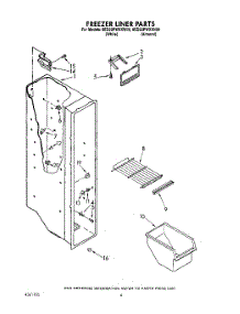 05 - Freezer Liner parts for Whirlpool Refrigerator 8ED22PWXXN00 / from AppliancePartsPros.com