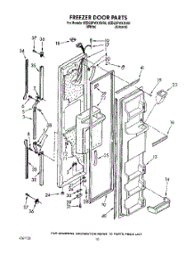 08 - Freezer Door parts for Whirlpool Refrigerator 8ED22PWXXN00 / from AppliancePartsPros.com