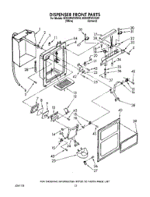 09 - Dispenser Front parts for Whirlpool Refrigerator 8ED22PWXXN00 / from AppliancePartsPros.com