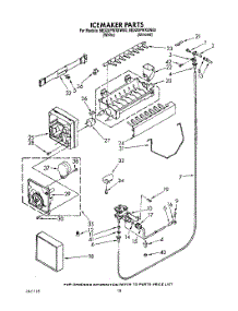 13 - Icemaker, Lit / Optional parts for Whirlpool Refrigerator 8ED22PWXXN00 / from AppliancePartsPros.com