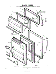 10 - Door parts for Whirlpool Refrigerator 9EET151JTWR1 / from AppliancePartsPros.com