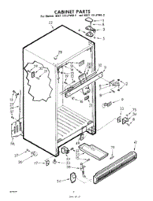 02 - Cabinet parts for Whirlpool Refrigerator 9EET151JTWR2 / from AppliancePartsPros.com