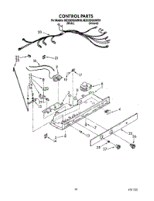12 - Control parts for Whirlpool Refrigerator 8ED25DQXAN00 / from AppliancePartsPros.com