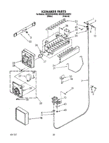 13 - Icemaker, Lit / Optional parts for Whirlpool Refrigerator 8ED25DQXAN00 / from AppliancePartsPros.com