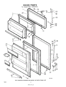 10 - Door parts for Whirlpool Refrigerator 9EET151PKWR0 / from AppliancePartsPros.com