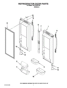 04 - Refrigerator Door Parts parts for Whirlpool Refrigerator 5GFC20PRYA0 / from AppliancePartsPros.com