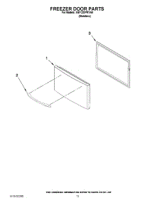 07 - Freezer Door Parts parts for Whirlpool Refrigerator 5GFC20PRYA0 / from AppliancePartsPros.com