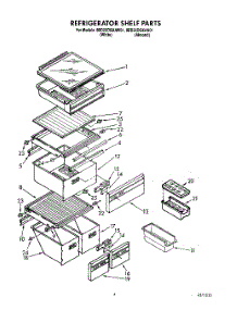 03 - Refrigerator Shelf parts for Whirlpool Refrigerator 8ED25DQXAN01 / from AppliancePartsPros.com
