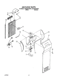 10 - Airflow parts for Whirlpool Refrigerator 8ED25DQXAN01 / from AppliancePartsPros.com