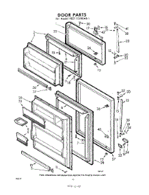 10 - Door parts for Whirlpool Refrigerator 9EET151PKWR1 / from AppliancePartsPros.com