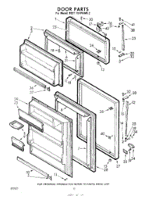 10 - Door parts for Whirlpool Refrigerator 9EET151PKWR2 / from AppliancePartsPros.com