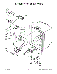 03 - Refrigerator Liner Parts parts for Whirlpool Refrigerator 5GX0FHTXAF01 / from AppliancePartsPros.com