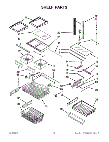 06 - Shelf Parts parts for Whirlpool Refrigerator 5GX0FHTXAF01 / from AppliancePartsPros.com