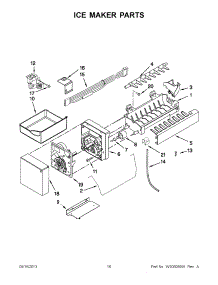 08 - Ice Maker Parts parts for Whirlpool Refrigerator 5GX0FHTXAF01 / from AppliancePartsPros.com
