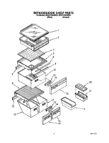 04 - Refrigerator Shelf parts for Whirlpool Refrigerator 8ED27DQXAN03 / from AppliancePartsPros.com
