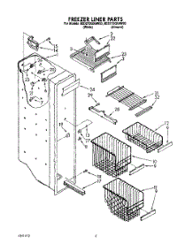 05 - Freezer Liner parts for Whirlpool Refrigerator 8ED27DQXAN03 / from AppliancePartsPros.com