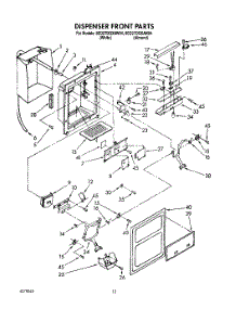 08 - Dispenser Front parts for Whirlpool Refrigerator 8ED27DQXAN04 / from AppliancePartsPros.com
