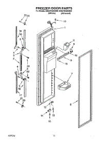 07 - Freezer Door parts for Whirlpool Refrigerator 8ED27DQXAW00 / from AppliancePartsPros.com