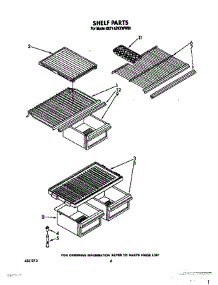 05 - Shelf parts for Whirlpool Refrigerator 8ET14ZKXWG00 / from AppliancePartsPros.com