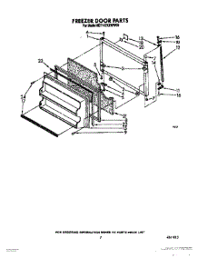 06 - Freezer Door parts for Whirlpool Refrigerator 8ET14ZKXWN00 / from AppliancePartsPros.com