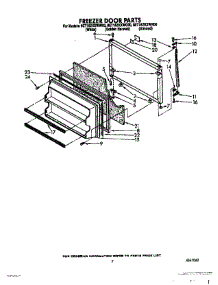 06 - Freezer Door parts for Whirlpool Refrigerator 8ET16ZKXWG00 / from AppliancePartsPros.com