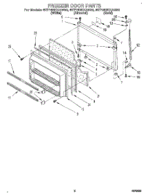05 - Freezer Door parts for Whirlpool Refrigerator 8ET18NKXAG00 / from AppliancePartsPros.com