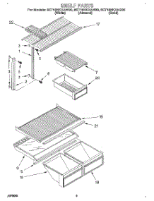04 - Shelf parts for Whirlpool Refrigerator 8ET18NKXAN00 / from AppliancePartsPros.com