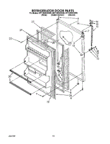 08 - Refrigerator Door, Lit / Optional parts for Whirlpool Refrigerator 8ET18NKXXG00 / from AppliancePartsPros.com