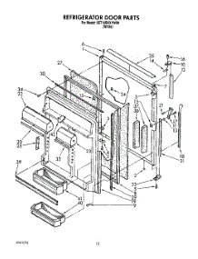 06 - Refrigerator Door parts for Whirlpool Refrigerator 8ET18RKXYN00 / from AppliancePartsPros.com