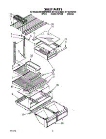 04 - Shelf parts for Whirlpool Refrigerator 8ET18ZKXXG00 / from AppliancePartsPros.com