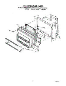 05 - Freezer Door parts for Whirlpool Refrigerator 8ET18ZKXXG00 / from AppliancePartsPros.com