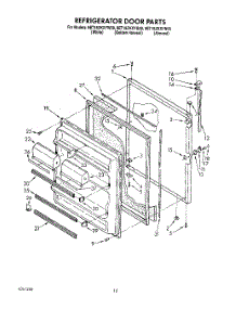 07 - Refrigerator Door, Lit / Optional parts for Whirlpool Refrigerator 8ET18ZKXYN00 / from AppliancePartsPros.com