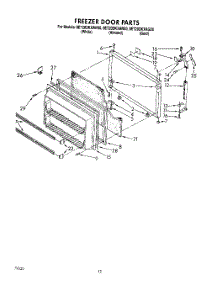 07 - Freezer Door parts for Whirlpool Refrigerator 8ET20DKXAN00 / from AppliancePartsPros.com