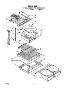 04 - Shelf parts for Whirlpool Refrigerator 8ET20ZKXAN00 / from AppliancePartsPros.com