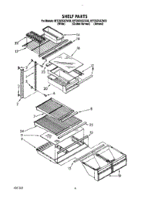 05 - Shelf parts for Whirlpool Refrigerator 8ET20ZKXZN00 / from AppliancePartsPros.com