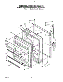 08 - Refrigerator Door, Lit / Optional parts for Whirlpool Refrigerator 8ET20ZKXZN00 / from AppliancePartsPros.com