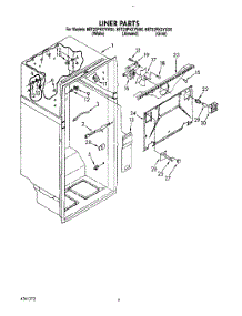 03 - Liner parts for Whirlpool Refrigerator 8ET22PKXYN00 / from AppliancePartsPros.com