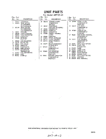 03 - Section parts for Whirlpool Air Conditioner AEF12540 / from AppliancePartsPros.com