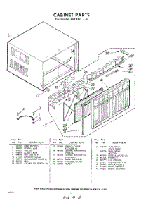 06 - Cabinet parts for Whirlpool Air Conditioner AEFH2140 / from AppliancePartsPros.com
