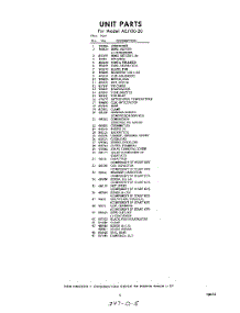 05 - Section parts for Whirlpool Air Conditioner AEJ10020 / from AppliancePartsPros.com