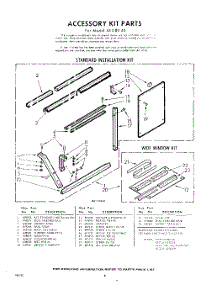 08 - Accessory Kit parts for Whirlpool Air Conditioner AEJ18040 / from AppliancePartsPros.com